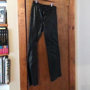 Leather jeans